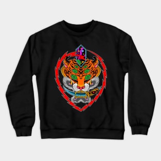 Galactic Tiger Diety Crewneck Sweatshirt